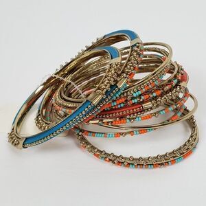 Women's Boho Bracelet Multi-layer Blue-Orange NWT‎